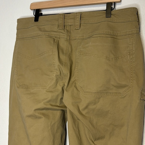Duluth Trading Men's Powercord Standard Fit Pants Elmwood 38 X 32 Khaki Stretch - Picture 5 of 9